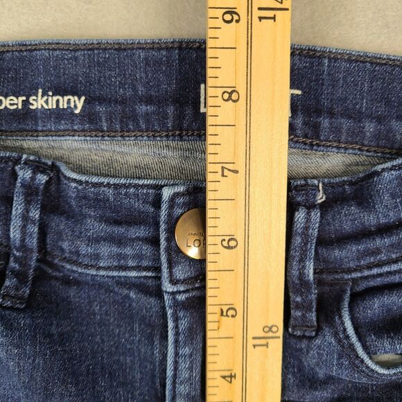 Ann‎ Taylor LOFT Super Skinny Women's Jeans Size 25/0 Blue (27x25.5) Low Rise - Picture 8 of 10